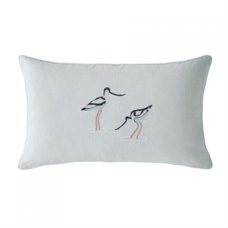 Coastal Birds Sea Blue Cushion (30x50)/Coastal Birds Sea Blue Cushion Image